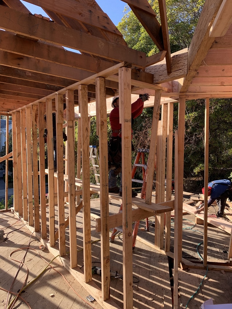 concrete and wood house framing los angeles wood framing contractor snow construction 5